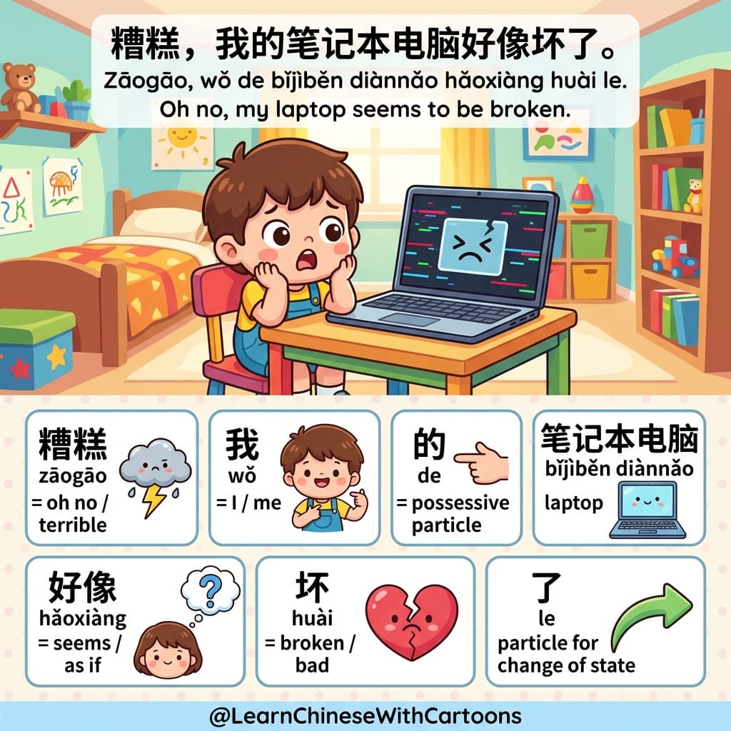 Cover image from Digital Disaster: Learning Chinese Through a Broken Laptop Crisis